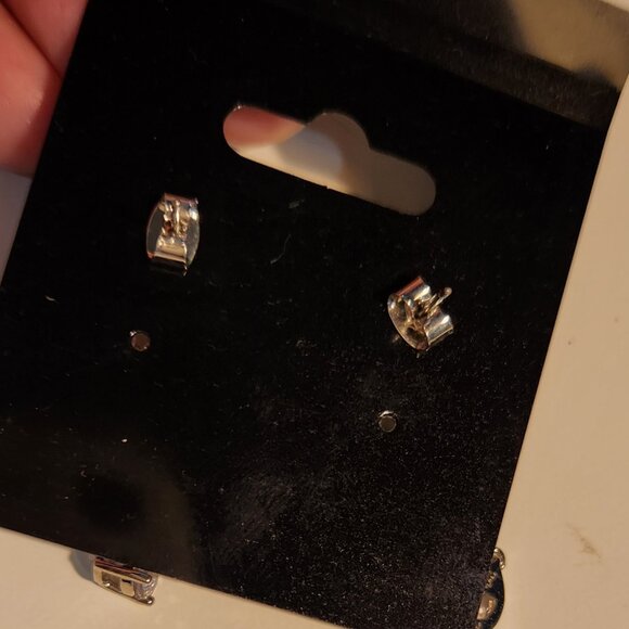 Cubic Zirconia Dangle Earrings (6 Gems) - Picture 3 of 3